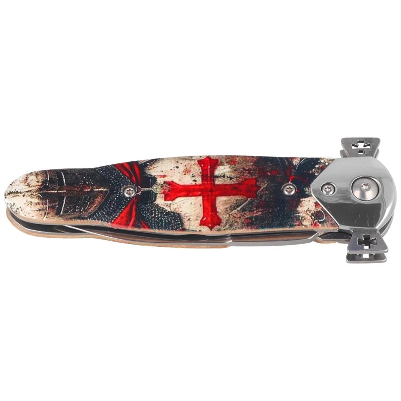 Nóż składany Third Decor Habitat N120D Templar Warrior Beechwood, Mirror 420 (TH-N120D)