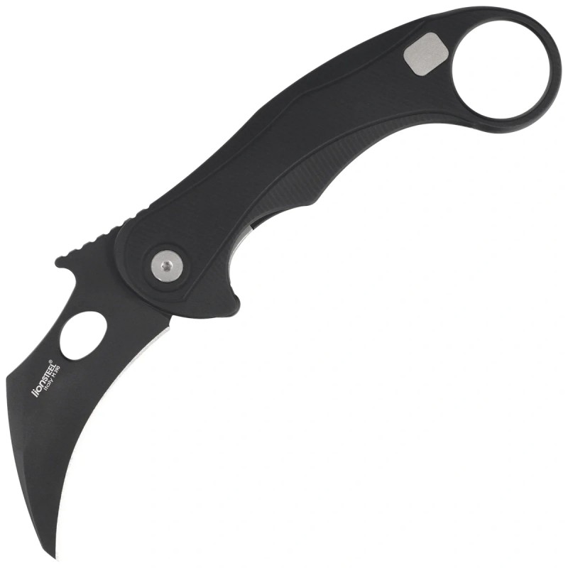 Nóż składany LionSteel L.E.One Mid Karambit Black Aluminium, Black M390 by Emerson Design (LE2 A BB)