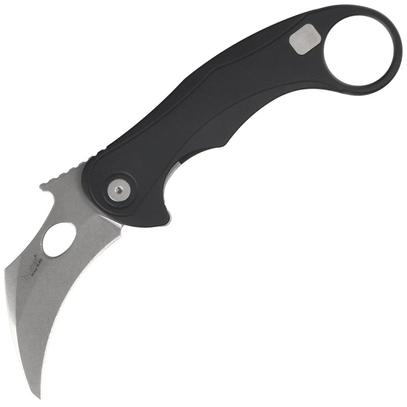 Nóż składany LionSteel L.E.One Mid Karambit Black Aluminium, Stonewashed M390 by Emerson Design (LE2 A BS)
