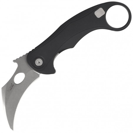 Nóż składany LionSteel L.E.One Mid Karambit Black Aluminium, Stonewashed M390 by Emerson Design (LE2 A BS)