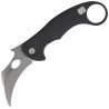 Nóż składany LionSteel L.E.One Mid Karambit Black Aluminium, Stonewashed M390 by Emerson Design (LE2 A BS)