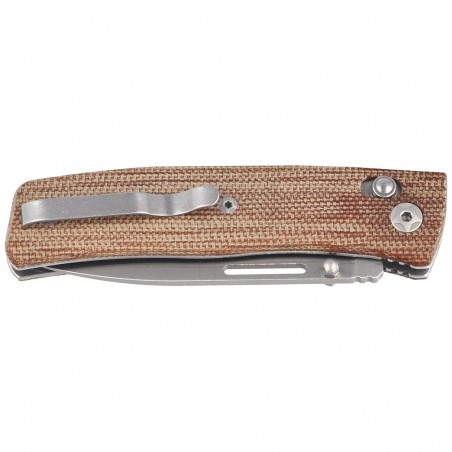 Nóż składany LionSteel NiNi Natural Canvas Micarta, Satin M390 by Gianni Pauletta (NN1 CVN)
