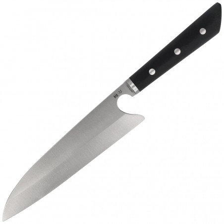 Nóż kuchenny Due Cigni PratiKO 3 - Gyuto Black G10, Satin Sandvik 12C27 225 by Michele Massaro (2C 3002)