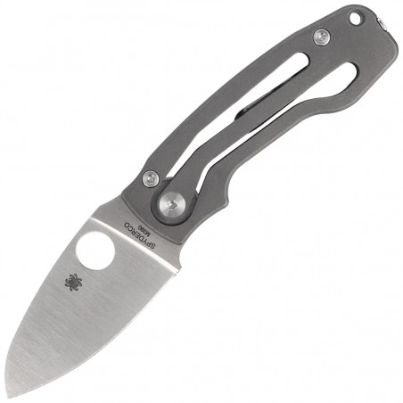 Nóż składany Spyderco Pits 2 Slipit Gray Titanium, Satin M390 by Mike Read (C269TIP)