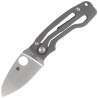 Nóż składany Spyderco Pits 2 Slipit Gray Titanium, Satin M390 by Mike Read (C269TIP)