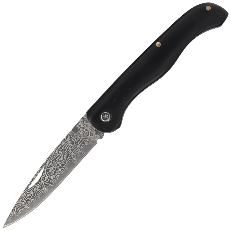 Nóż składany Third Decor Habitat N202E Ebony Wood, VG10 Damascus (TK-N202E)