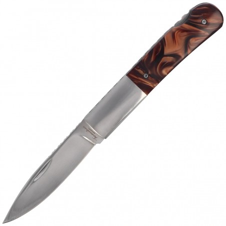Nóż składany Third Decor Habitat N108 Amber Acrylic/Steel, Mirror-Polished 8Cr14MoV (TK-N108)