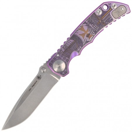 Nóż składany Spartan Blades Harsey Folder ''Templar Purple'' Titanium, Stonewashed MagnaCut by William W. Harsey (SF5TEMP)