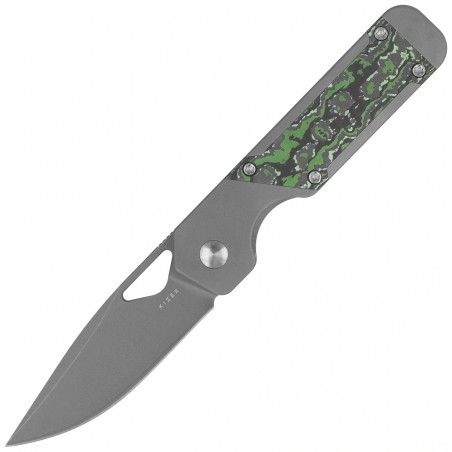 Nóż składany Kizer Mini Militaw Gray Titanium / Jungle Wear Fat Carbon, Dark Stonewashed S45VN by Jonathan Styles (Ki3634SA2)