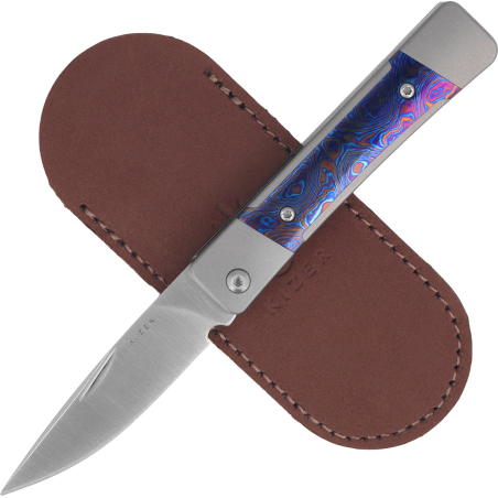 Nóż składany Kizer Little Grand LE Titanium / Timascus, Satin M390 by Jonathan Styles (Ki2670A3)
