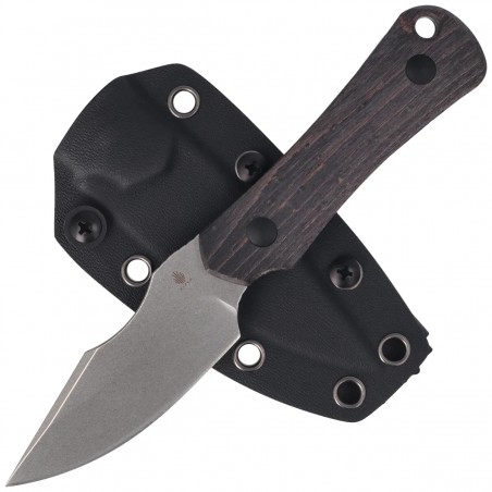 Nóż Kizer Bone Black Stabilized Wood, Stonewashed AEB-L by Maverick Customs (1122A4)