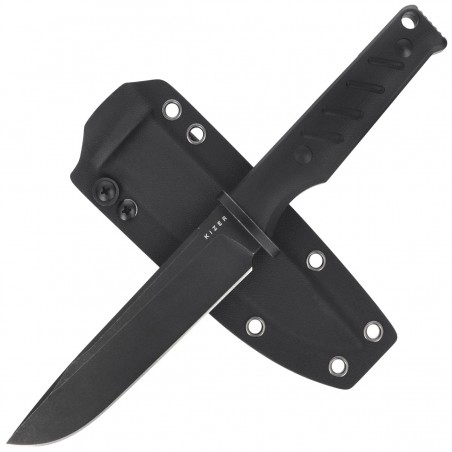 Nóż Kizer Camp 180 Black G10, Black Stonewashed AEB-L by Jonathan Styles (1096A1)