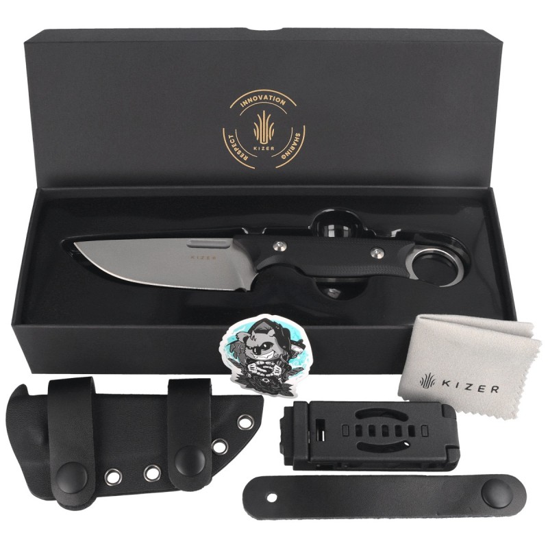 Nóż Kizer Cabox Black G10, Satin 154CM by Jonathan Styles (1048C1)