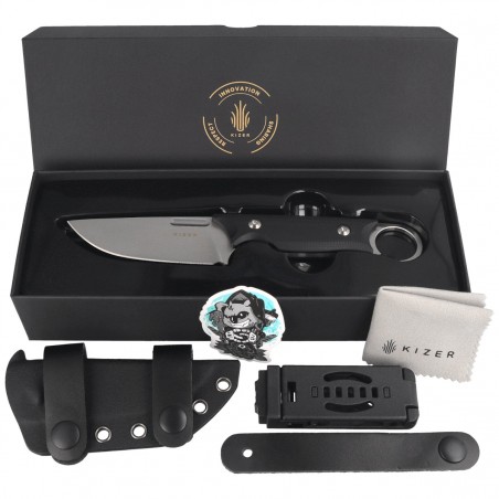 Nóż Kizer Cabox Black G10, Satin 154CM by Jonathan Styles (1048C1)