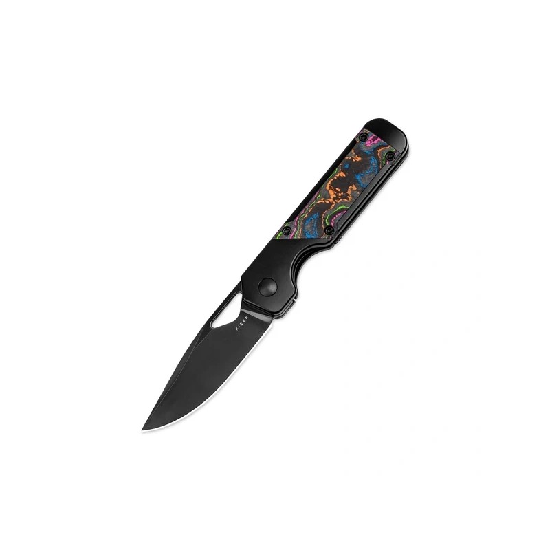 Nóż składany Kizer Mini Militaw Black Titanium / Camo Carbon 80'S, Black DLC M390 by Jonathan Styles (Ki3634SA1)