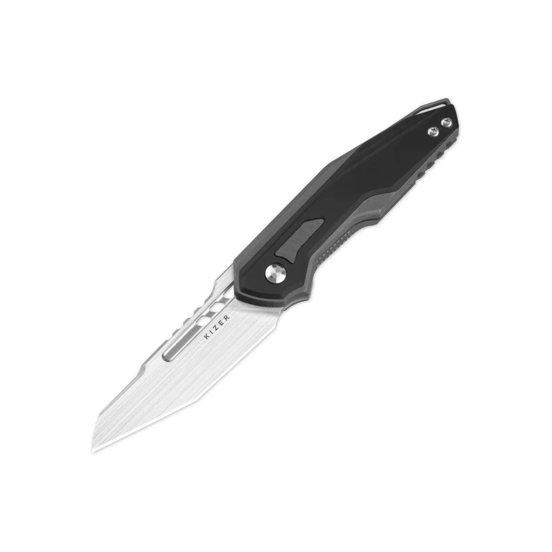Nóż składany Kizer Zero Gray Titanium / Black Aluminium, Hand Brushed S45VN by Maciej Torbe (Ki3664A2)