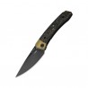 Nóż składany Kizer Mini MoMo Gold Titanium / Camo Gold Fat Carbon, Polished DLC S90V by Vladimir Legachev (Ki3663A3)