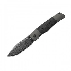 Nóż składany Kizer Coywolf Gray Titanium / Black Carbon Fiber, Acid-Washed Damascus by Derek Sharon (Ki3685A1)