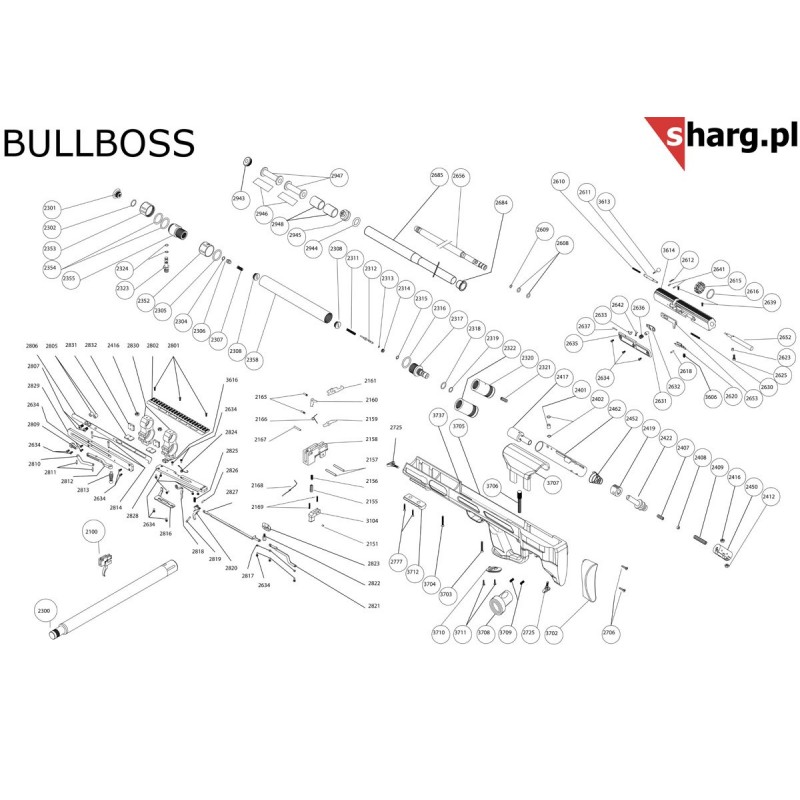 Osłona lufy do wiatrówki Hatsan Hercules, Gladius, Bullboss, Airmax (2948)
