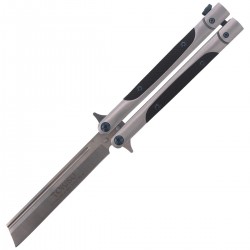 Nóż składany motylek TOKISU Balisong Black G10/Steel, Satin (02174)