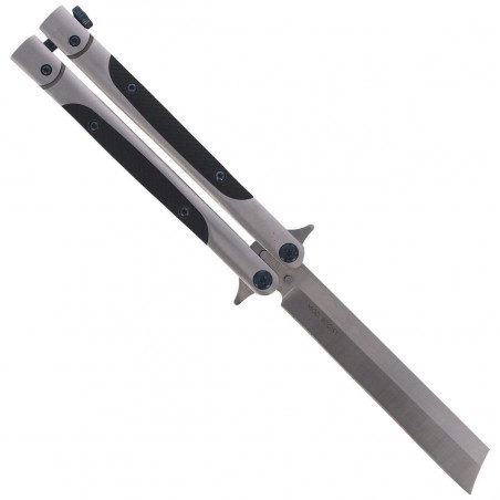 Nóż składany motylek TOKISU Balisong Black G10/Steel, Satin (02174)