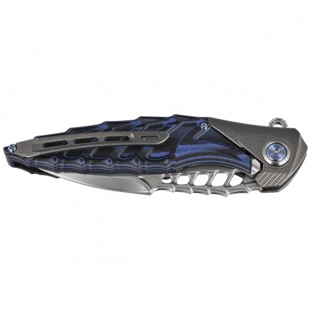 Nóż składany RikeKnife Thor 7 Integral Titanium Black/Blue G10, Satin 154CM (RK-THOR7-BB)