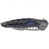 Nóż składany RikeKnife Thor 7 Integral Titanium Black/Blue G10, Satin 154CM (RK-THOR7-BB)