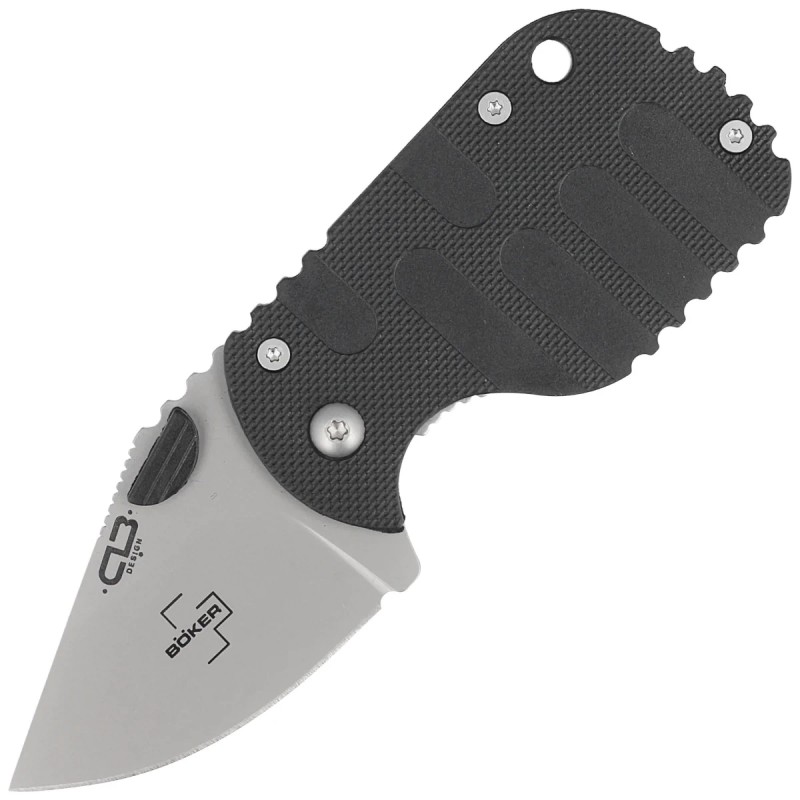 Nóż składany Böker Plus Subcom 2.0 Black Zytel, Beadblast D2 by Chad Los Banos (01BO525)