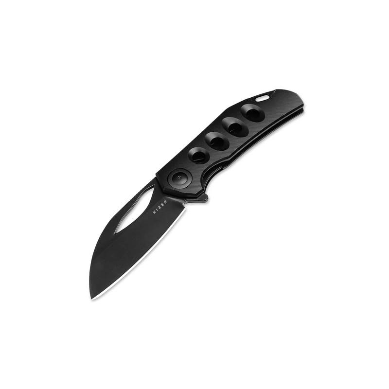 Nóż składany Kizer Hawk Black Titanium, Polished DLC M390 by Carlos Elstner (Ki4683A1)