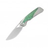 Nóż składany Kizer Topsail Silver / Green Crystallized Titanium, Blast M390 by Jonathan Styles (Ki3735A4)