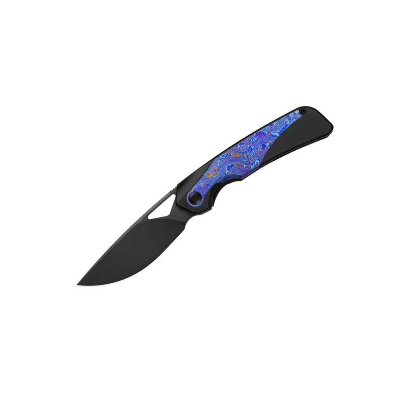Nóż składany Kizer Topsail Black Titanium / Purple Timascus, Matte DLC Ultra S45VN by Jonathan Styles (Ki3735A2)