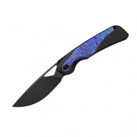 Nóż składany Kizer Topsail Black Titanium / Purple Timascus, Matte DLC Ultra S45VN by Jonathan Styles (Ki3735A2)