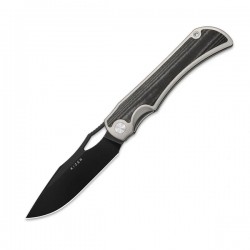 Nóż składany Kizer Allure Silver Titanium / Norplex UltreX Micarta, Black Stonewashed S45VN by Johan Jordaan (Ki4763LDA2)