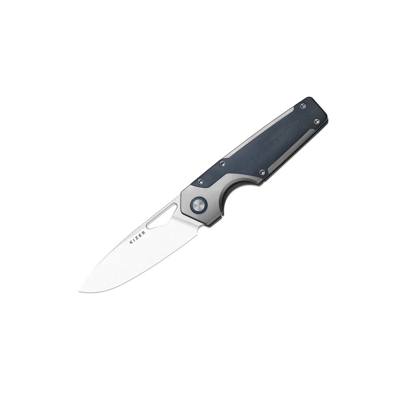 Nóż składany Kizer Serpentine Silver Titanium / Blue Richlite, Satin M390 by Jonathan Styles (Ki3759FDA3)