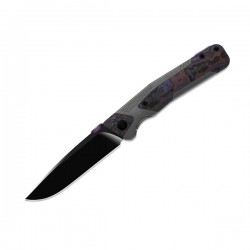 Nóż składany Kizer Sable Chief Dark Gray Titanium / Purple Haze Fat Carbon, Polished DLC Ultra K390 by Jonathan Styles (Ki3745A2