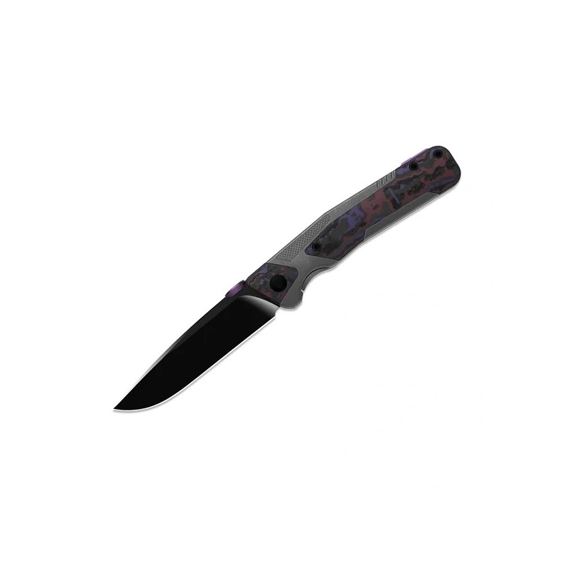 Nóż składany Kizer Sable Chief Dark Gray Titanium / Purple Haze Fat Carbon, Polished DLC Ultra K390 by Jonathan Styles (Ki3745A2