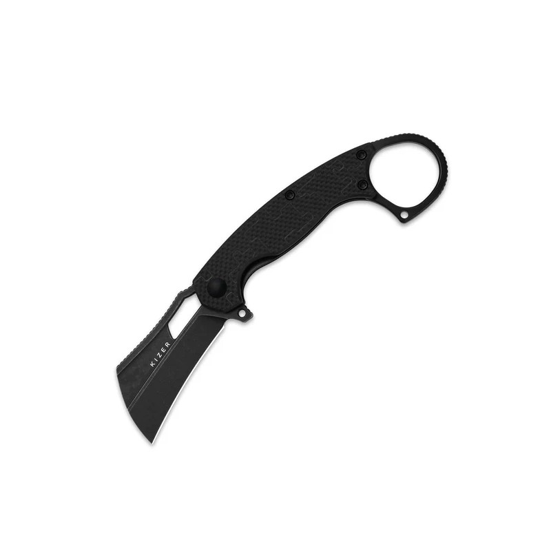 Nóż składany Kizer Dodo Karambit Purple PC, Black PVD Nitro-V by Giedymin (V2702A3)