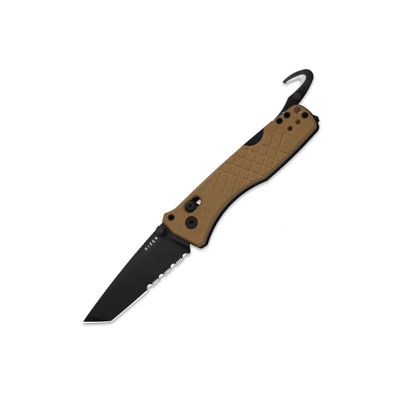 Nóż składany Kizer Aegis T Brown G10, Black PVD P/S AEB-L by Azo (V3774CTA3)