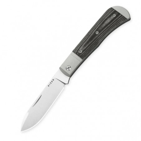 Nóż składany Kizer Trestle D Grey Aluminium / Black Norplex UltreX™ Micarta, Stonewashed Nitro-V by Azo (V3760A1)