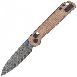 Nóż składany Kizer Begleiter 2.9 CL Brown Norplex UltreX Micarta, Damascus by Azo (V3458.2CDA2)