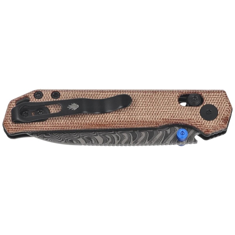 Nóż składany Kizer Begleiter 2.9 CL Brown Norplex UltreX Micarta, Damascus by Azo (V3458.2CDA2)