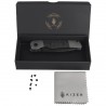 Nóż składany Kizer Coywolf Gray Titanium / Black Carbon Fiber, Acid-Washed Damascus by Derek Sharon (Ki3685A1)