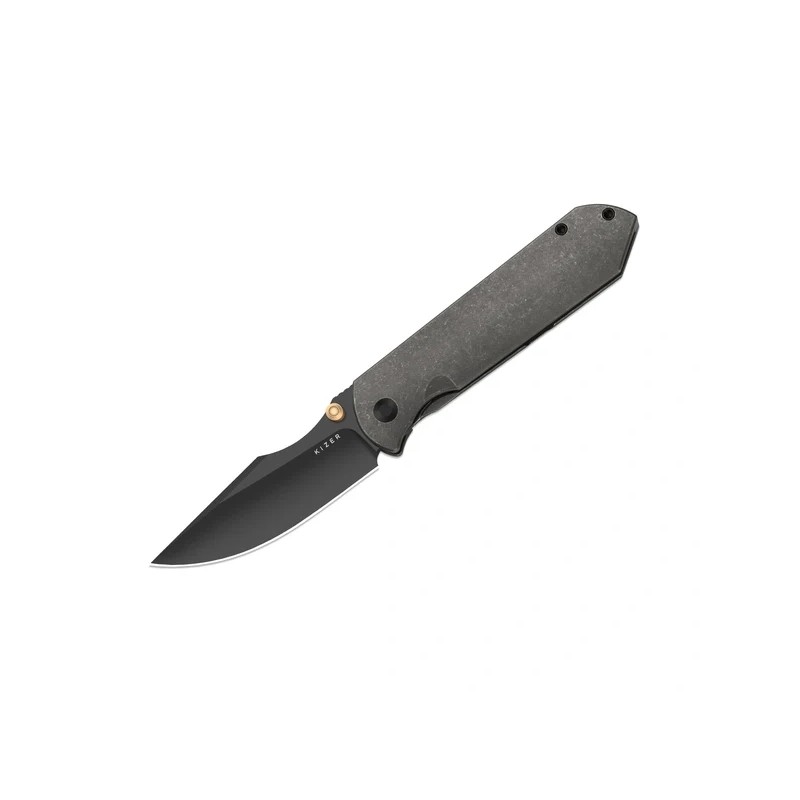 Nóż składany Kizer Harpoon Fold Gray Titanium, Matte DLC Ultra Elmax by Maverick Customs (Ki4784A3)