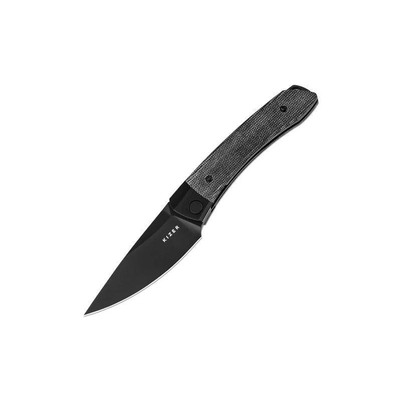 Nóż składany Kizer Mini MoMo Black Aluminum/Micarta, Black 154CM by Vladimir Legachev (V3663C2)