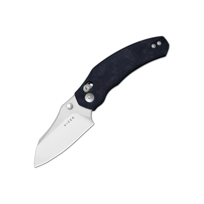 Nóż składany Kizer Mini Bulldog Blue Canyon Richlite, Satin Nitro-V by O.SHO (V3672SA3)