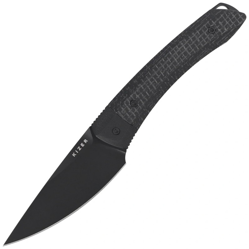 Nóż Kizer MoMo Fix 3 Black Micarta/ Black G10, Black PVD AEB-L by Vladimir Legachev (1124A4)