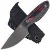 Nóż Kizer Finch Black-Red-Blue Micarta/Reconstituted Wood, Gray PVD/Stonewashed AEB-L by Vincent Rizzo (1134A2)