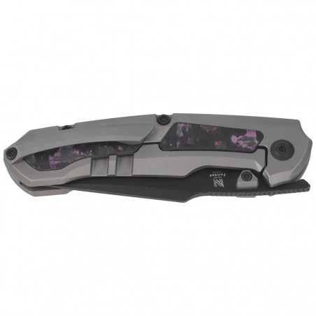 Nóż składany Kizer Feweed Gray Titanium / Purple Haze Fat Carbon, Black Stonewashed S35VN by Vũ Huỳnh Nam Anh (Ki3694A1)