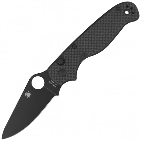 Nóż składany Spyderco ButtonUp Carbon Fiber, Black 8Cr13MoV by Eric Glesser (C275CFPBK)