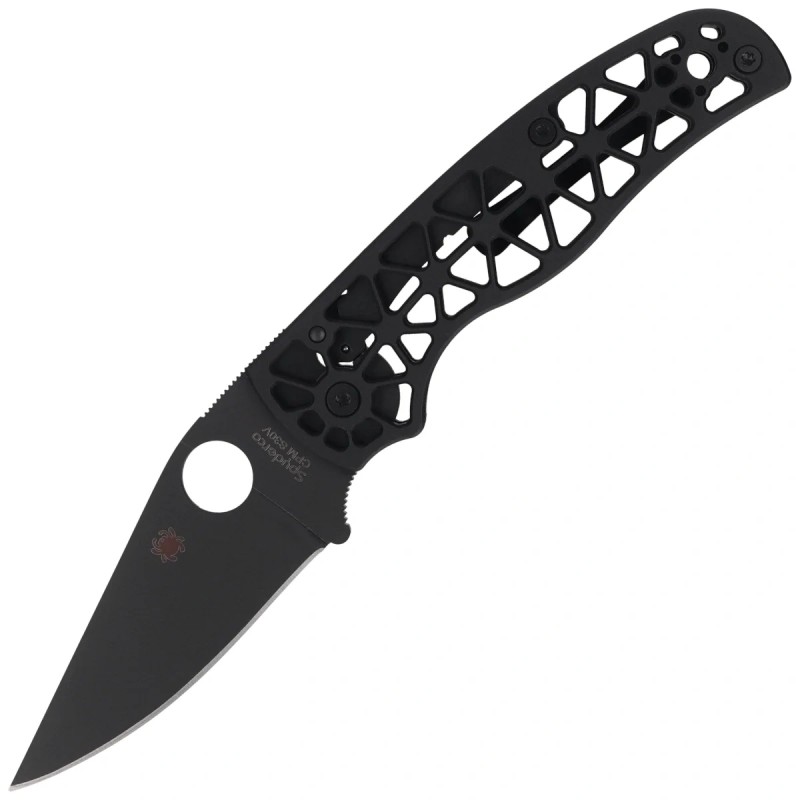 Nóż składany Spyderco Edgerati Black Aluminium, Black DLC CPM S30V by Sal Glesser (C266BKALBKP)